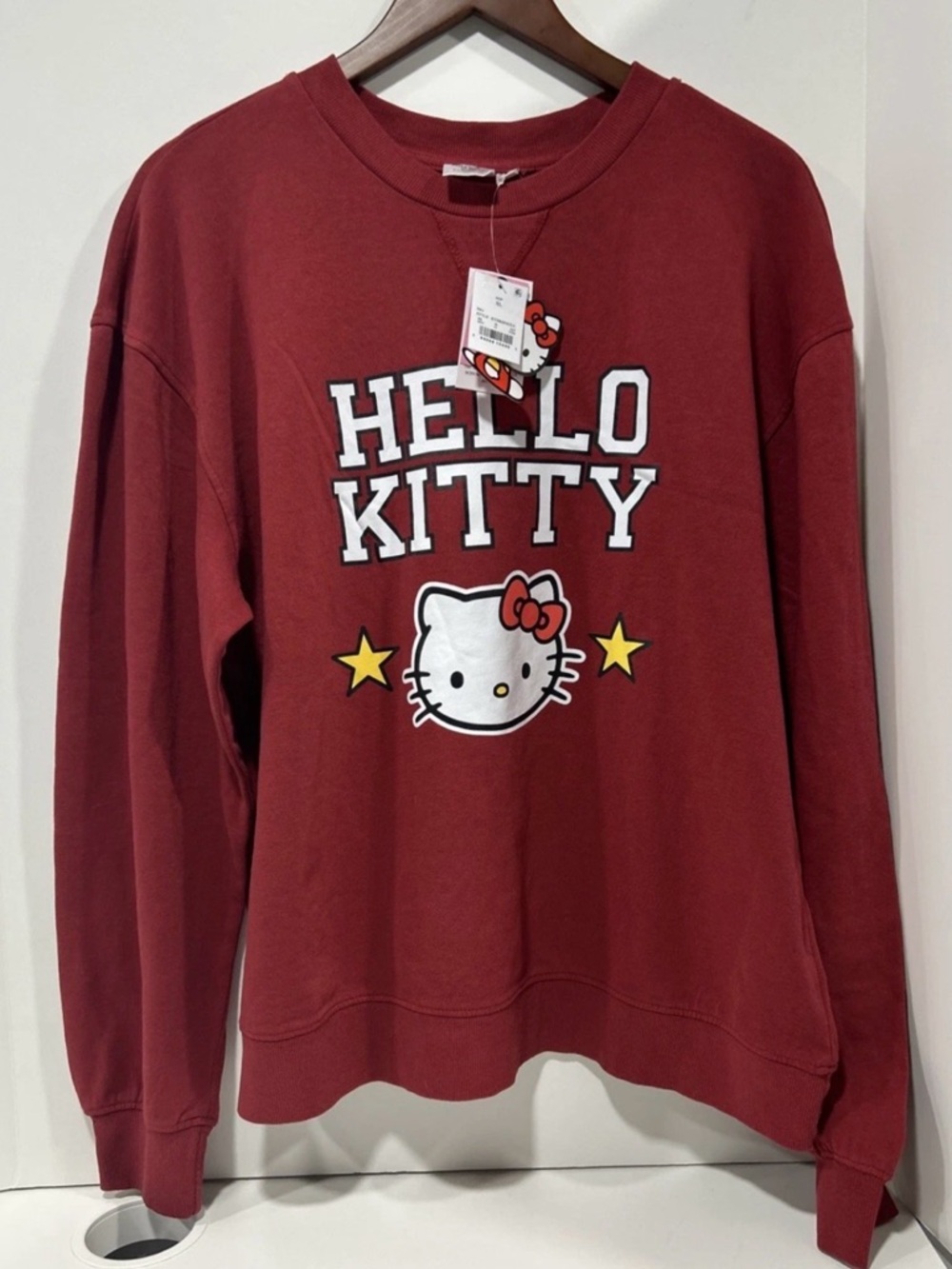 Hello Kitty Red Crewneck Sweatshirt with Graphic